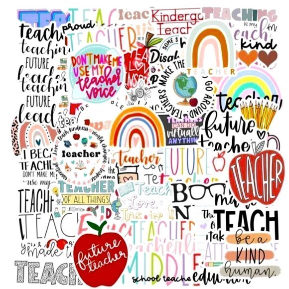 Assorted Teacher Stickers - Picture 1 of 6